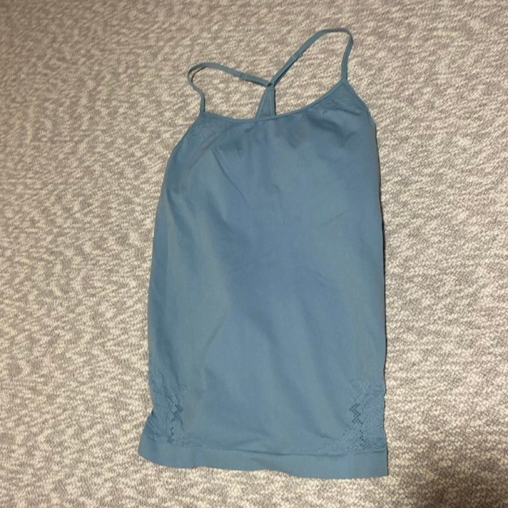 Fabletics blue seamless tank‎ top NWT with removable cups Women XS. SKU-A288